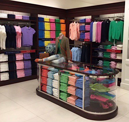 visual merchandising, interior styling and creative brand design Ralph Lauren Bicester 