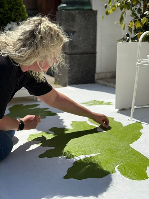 Street Mural hand painted for Spring launch Bamford London