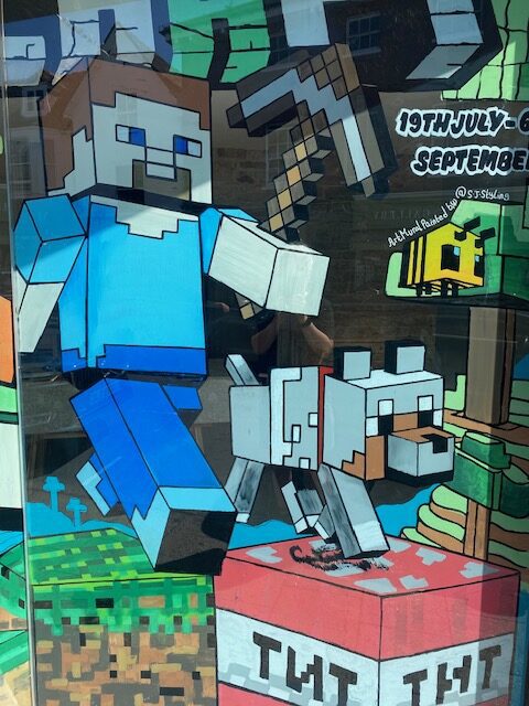 Hand‑painted illustrations created for a museum event installation. mMinecraft