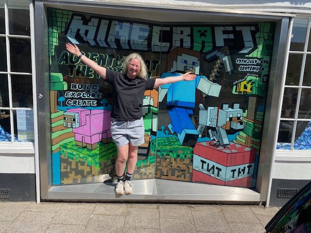 Hand‑painted illustrations created for a museum event installation.