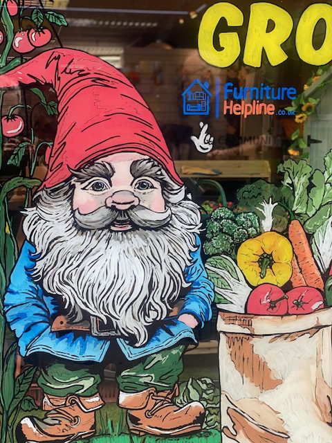 National Lottery funded mural for furniture helpline Hampshire 