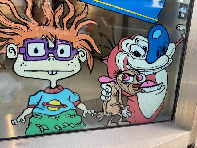 Creative display artwork for a public museum event. 90's 