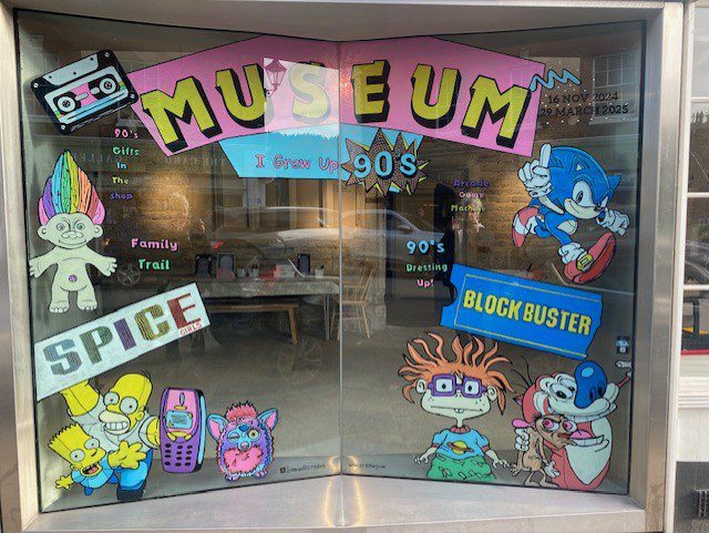 Creative display artwork for a public museum event.